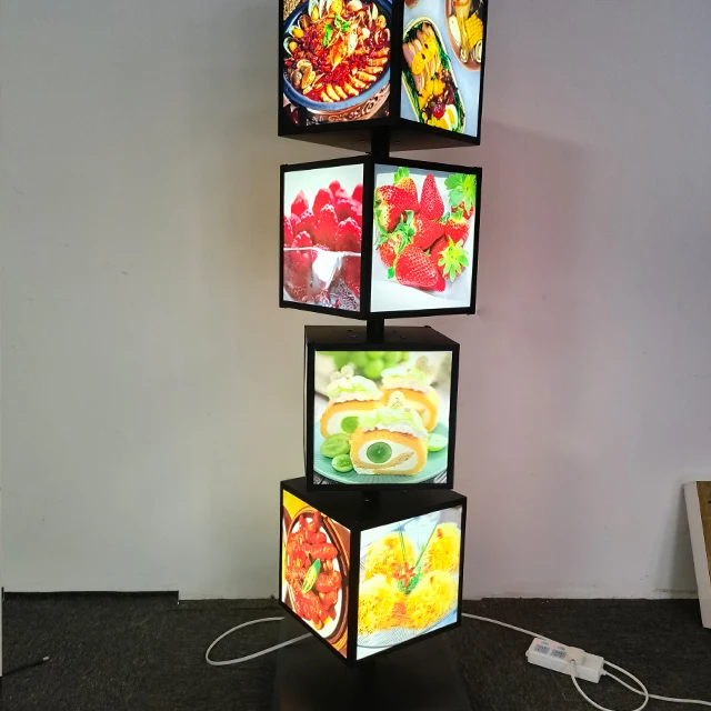 

Современная новейшая изготовленная на заказ крышка Vissg Visual Simulation Event Market Experience Creative Demo Вращающийся лайтбокс