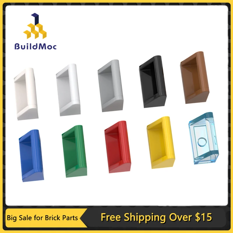 10Pcs MOC Parts 2432 Tile Modified 1 x 2 with Handle Compatible Bricks DIY Assmble Building Blocks Particle Kid Puzzle Toy Gift