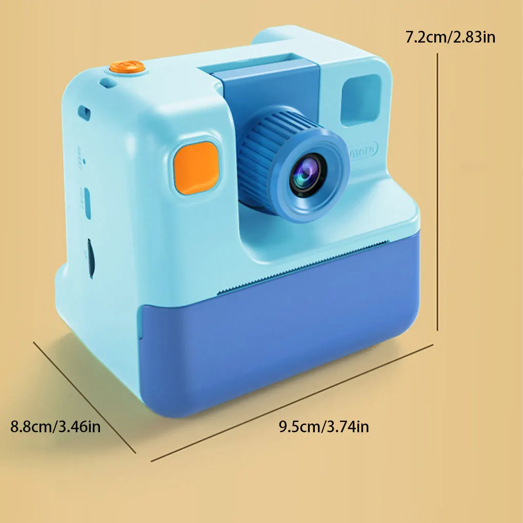 Kids Instant Print Camera 2.0in Screen Children Camera with 3 Rolls Print Paper Toddler Camera for Christmas/Birthday/Holiday