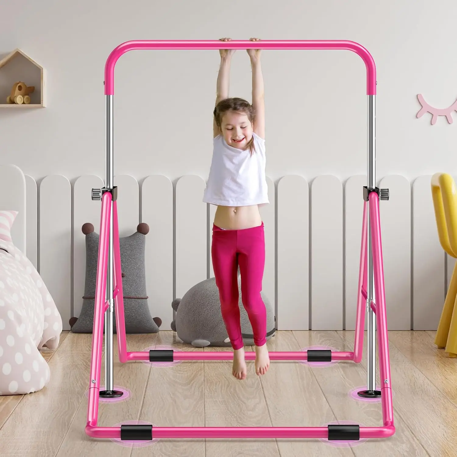 Adjustable Home Fitness Gymnastics Training Bar Portable Expandable Horizontal Bars Made of Steel