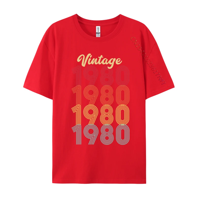 Vintage 1980 Made In 1980 42nd Birthday 42 Years Old Vintage Funny Food Tonkotsu Ramen Hip Hop Plus Size Combed Cotton