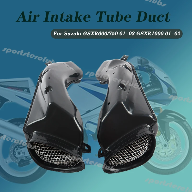 Left & Right Ram Air Intake Tube Duct Side Cover Fairing Pipe For K1 Suzuki GSXR600 GSXR 600 750 2001-2003 02 /K2 GSXR1000 01-02