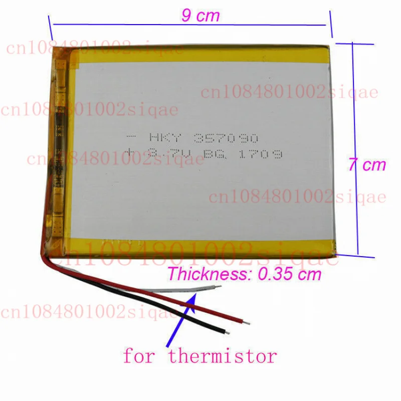 3.7V 3500mAh 12.95Wh Polímero Li Batería 357090 Lipo Para Bluetooth Tablet PC GPS WYORESY
