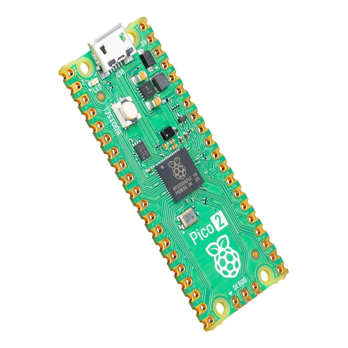Raspberry Pi Pico 2 Development Board, Baseado em Chip Oficial RP2350, 520KB on-chip, 4 MB, QSPI Flash, Original