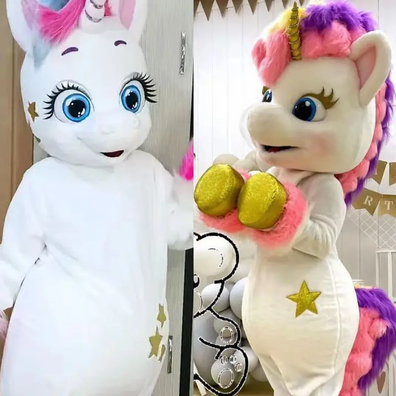 

Adult Various Styles Unicorn Mascot Costume Walking Doll Performance Suit Halloween Xmas Carnival Party Outfit