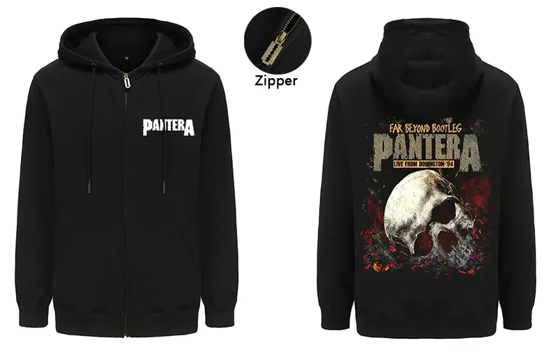 PANTERA-Sudadera con capucha de manga larga para hombre, ropa de calle con cremallera, de Metal pesado, estilo Hip Hop, a la moda, novedad