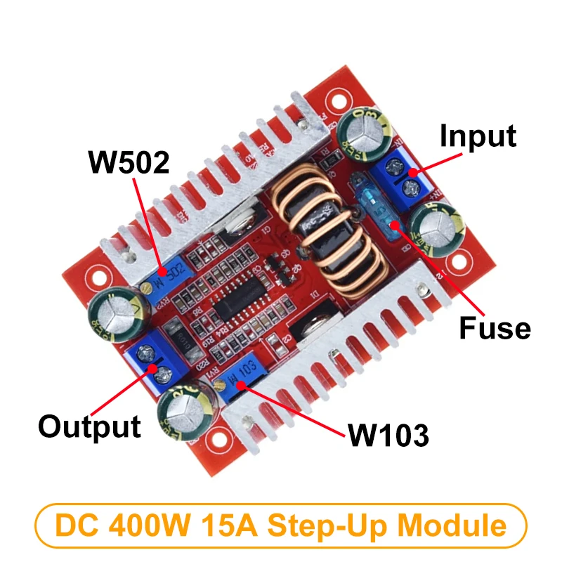 DC 400W 15A Step-up Boost Converter Constant Current Power Supply LED Driver 8.5-50V to 10-60V Voltage Charger Step Up Module