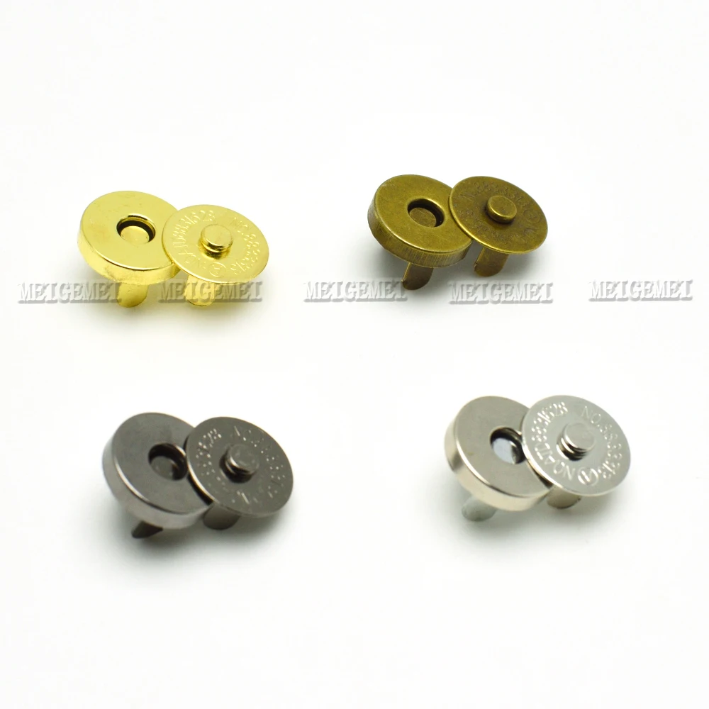 4set Magnetic Snap Fasteners Clasps Buttons Handbag Purse Wallet Craft Bags Parts Accessories 14mm 18mm