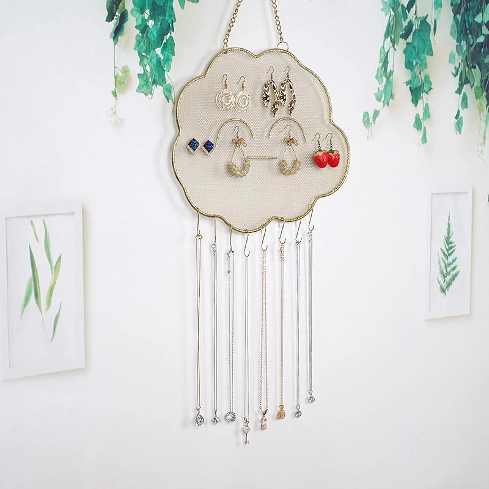 

Earring Wall Holder Grid Shape Display Space Saving Multipurpose Earring Display Stand Hanging Rack for Craft Fair Countertop