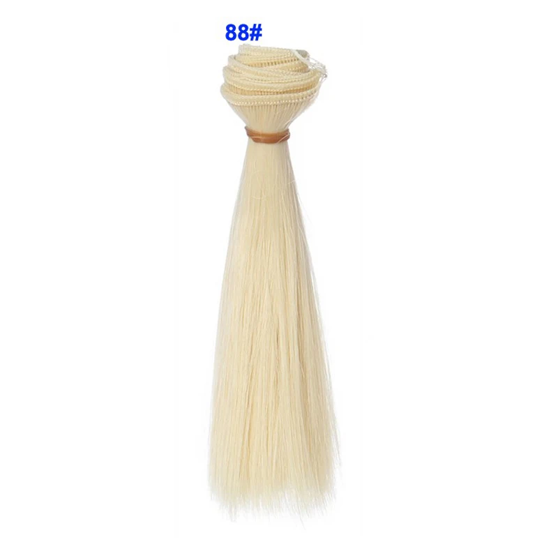 1 Stück Perücke Refires Bjd Haar 15 cm * 100 cm Schwarz Gold Braun Grün Rosa Farbe Gerade Perücke Haar für 1/3 1/4 BJD Diy