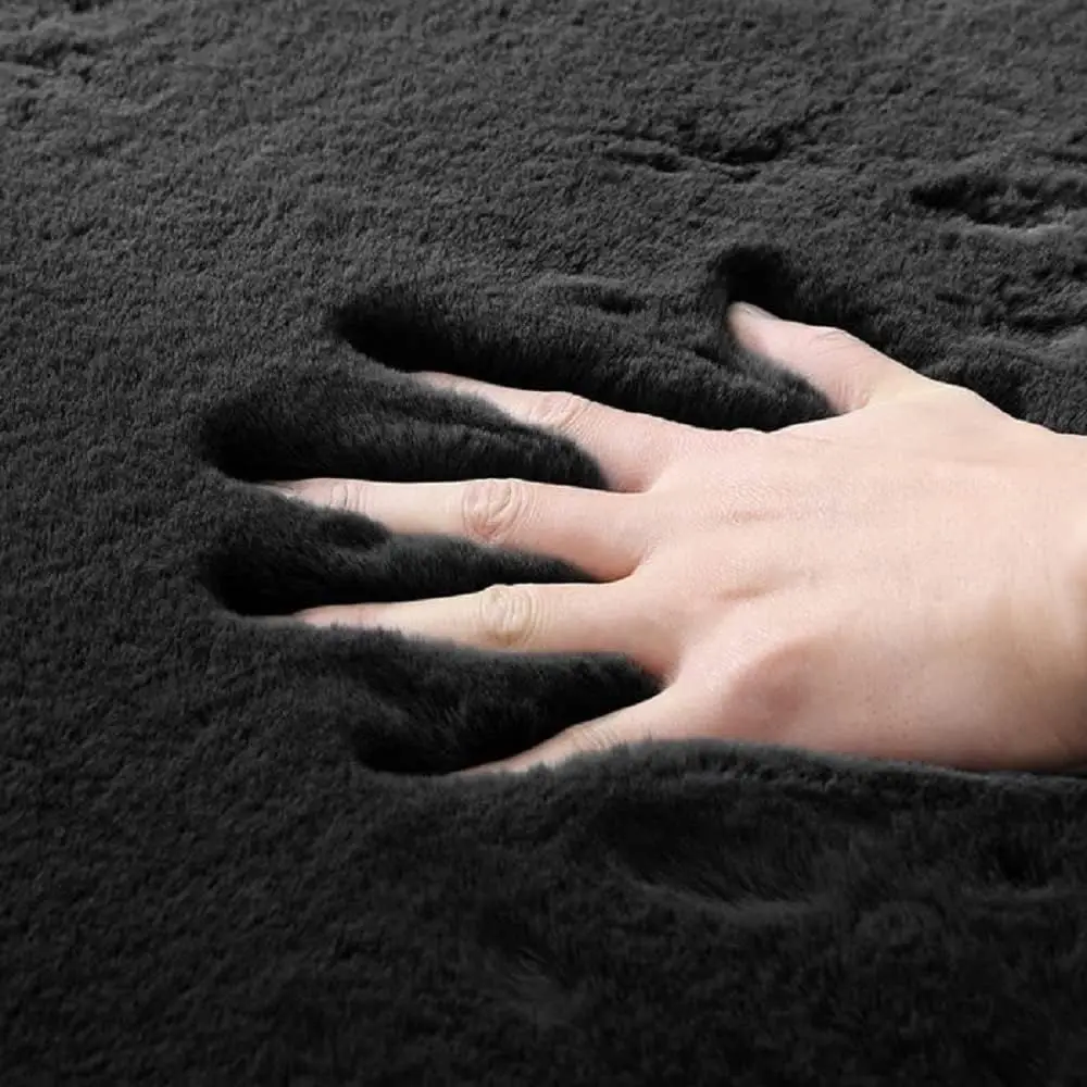 럭셔리 샤그 러그, 세탁 가능한 인조 토끼털, 침실, 거실, 복도, 청소년 방 및 유아실에 적합, 2x6