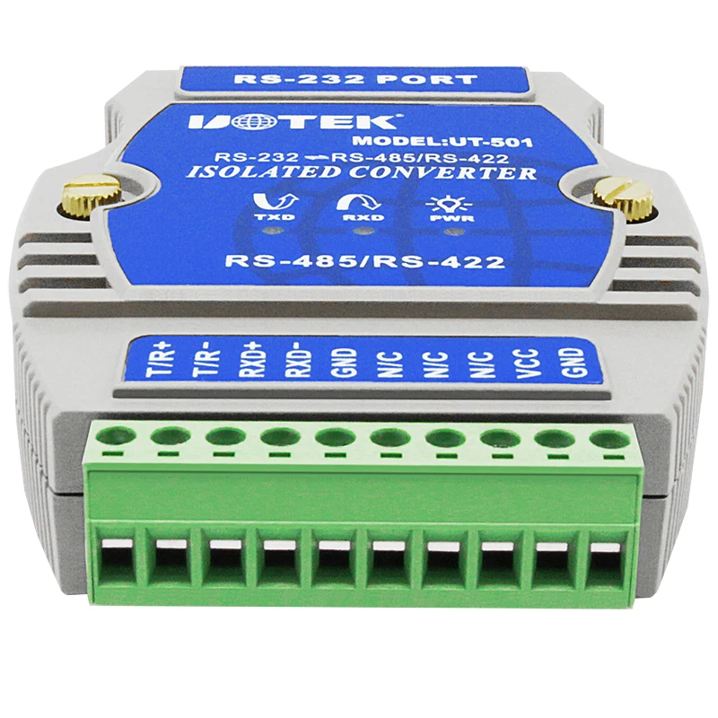 Industrial RS232 to RS485/422 Isolated Interface Converter Serial Adapter UOTEK UT-501 RTS