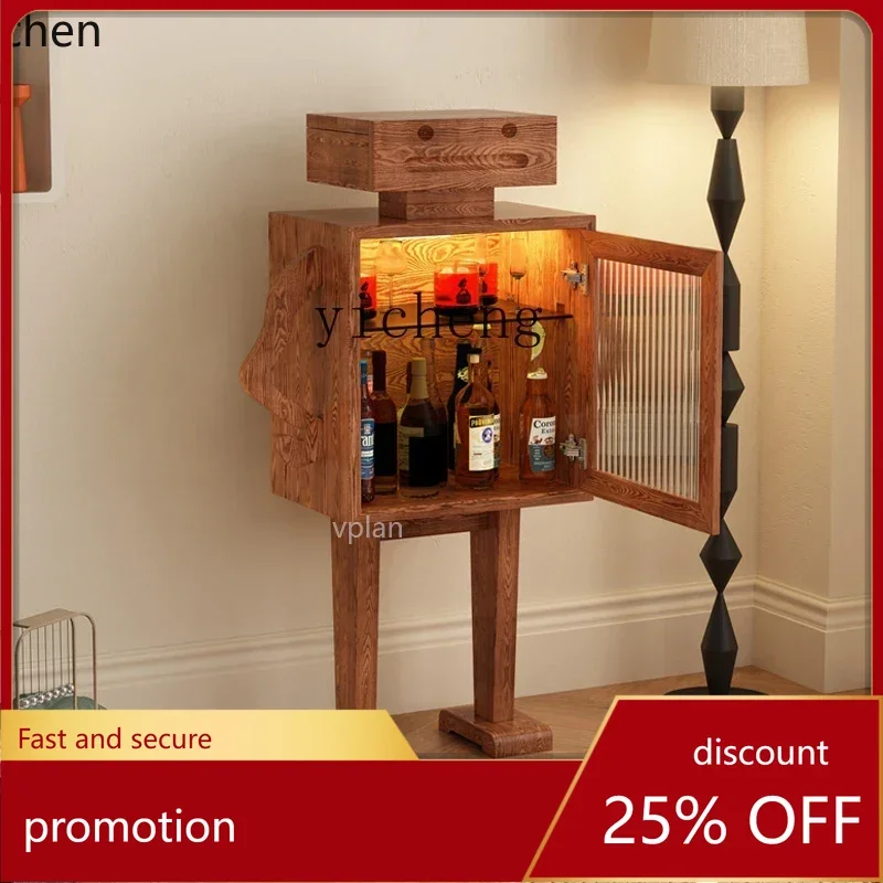 

ZML Solid Wood Chest of Drawers Robot Bedroom Storage Small Cabinet Living Room Organizer