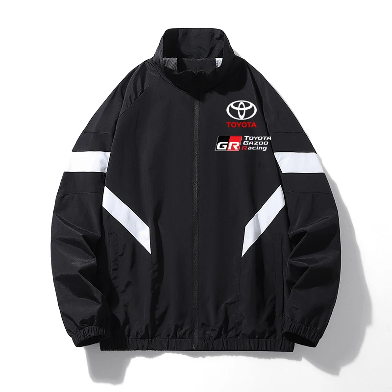 

Мотоциклетная стильная новая контрастная куртка Toyota GR Racing 2025 года, свободный топ с воротником-стойкой для мужчин