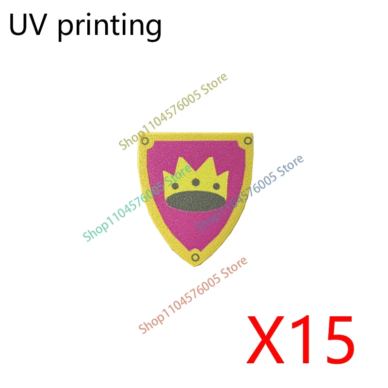 MOC Mittelalterliches Zubehör Bausteine Löwe Schwarzer Adler Dämon Drache Königreich Tempelritter Figuren Flagge Schild Spielzeug Geschenke T31