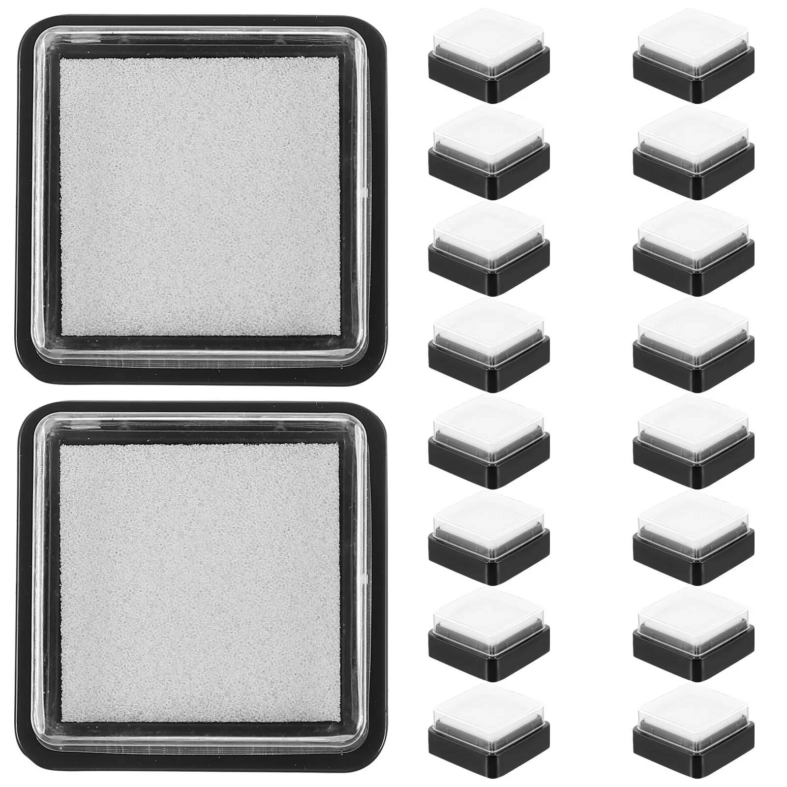 18個入り-無地インクスタンプパッド-バルクインクレスミニフェルトスタンプパッド-空のスポンジインクパッド-diyクラフト、スクラップブッキング、カード作成、オフィス用