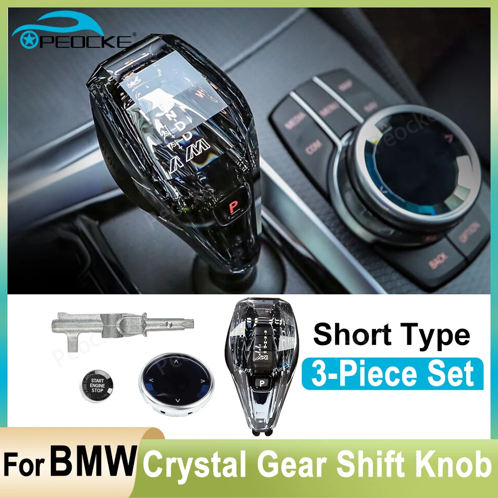 Crystal Gear Change Handle Short Type for BMW G30 G31 G38 G12 G32 X4 G02 Gear Shift Knob X5 F15 X6 F16 X3 G01 iX3 G08 Gearbox