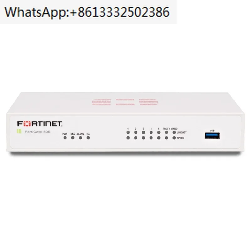 جدار الحماية FortiGate 50E Fortinet الجديد بنسبة 95%، فرع المؤسسة VPN، يدعم 40 شخصًا عبر الإنترنت FG-50E