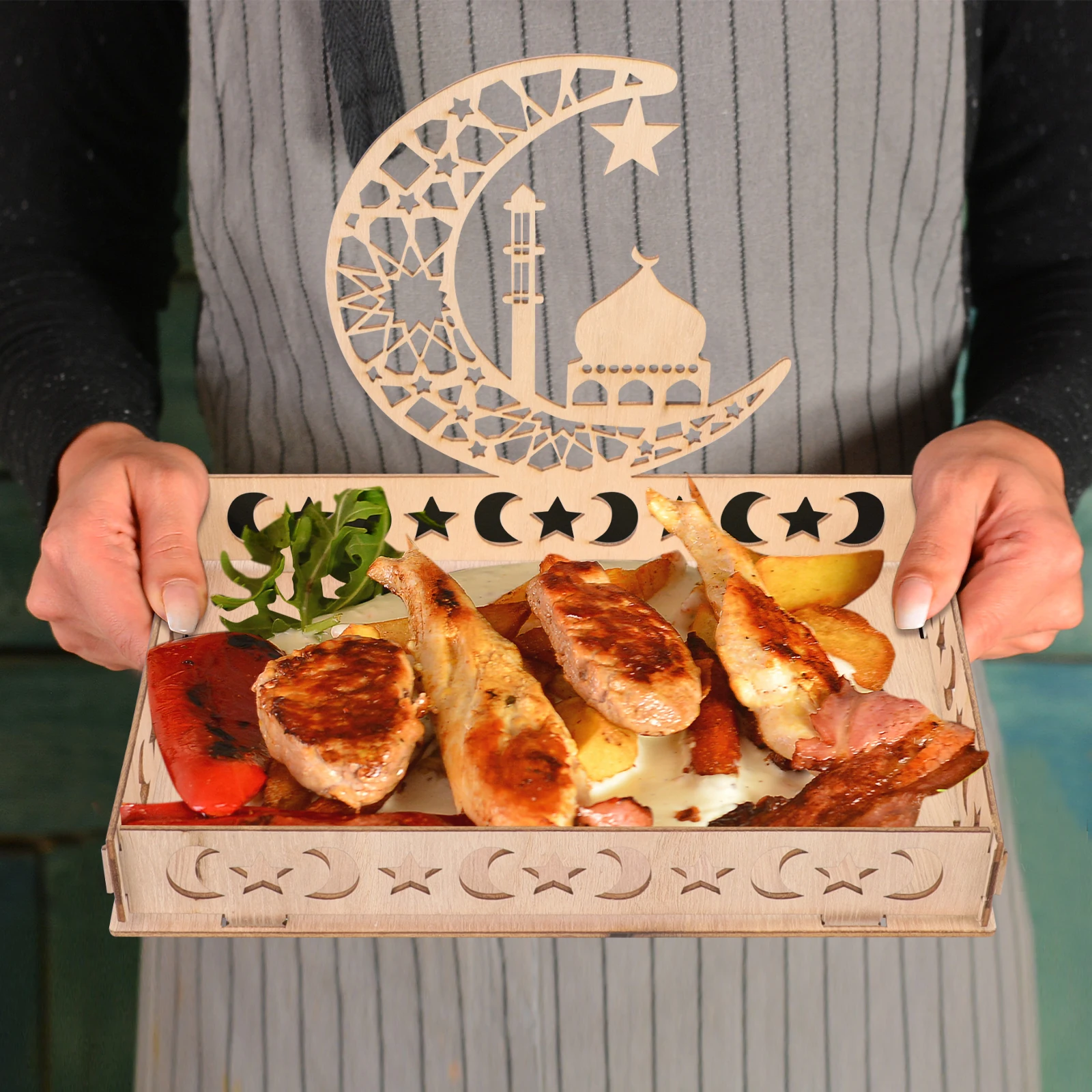 

Dessert Box Tray Wooden Easy Assemble Perfect Sealing Weddings Birthdays Parties Ramadan Eid Festive Trays Kitchen Bar