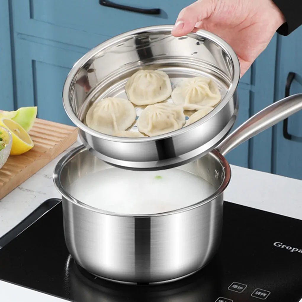 Soup Pot and Milk Pot 316 Stainless Steel Non Stick Uncoated Milk Pan for Baby Ideal for Cooking Noodles and Milk