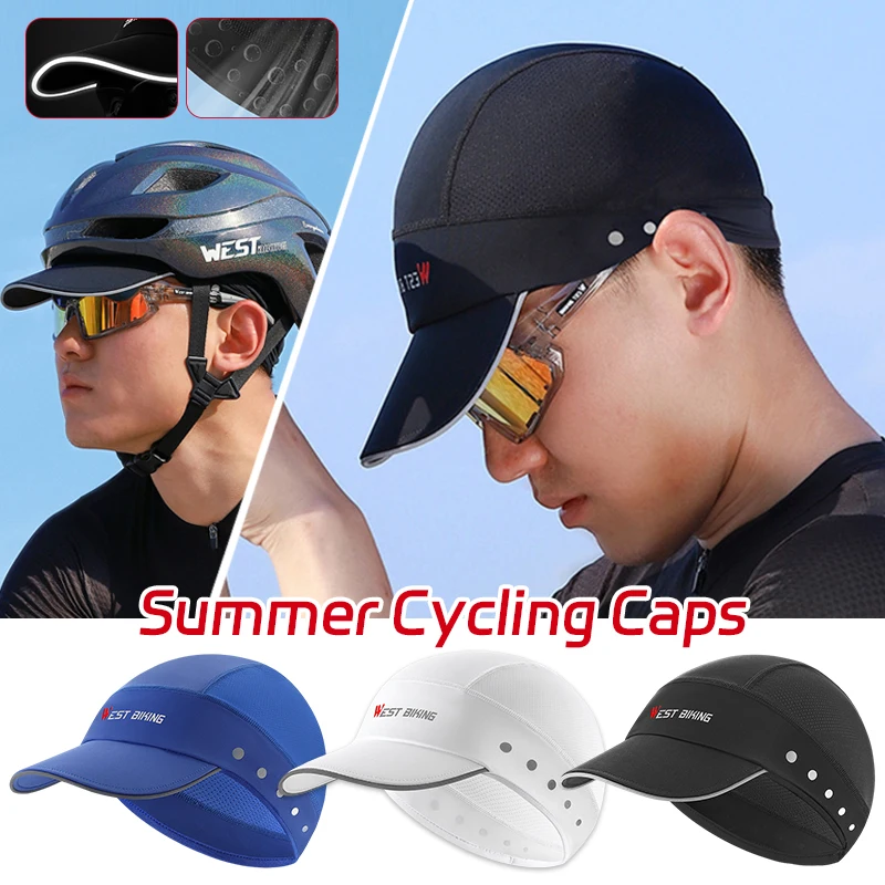 

Summer Cycling Caps Uv Protection Reflective Helmet Inner Hats Outdoor Sunshade Breathable Mountain Road Bike Helmet Lining