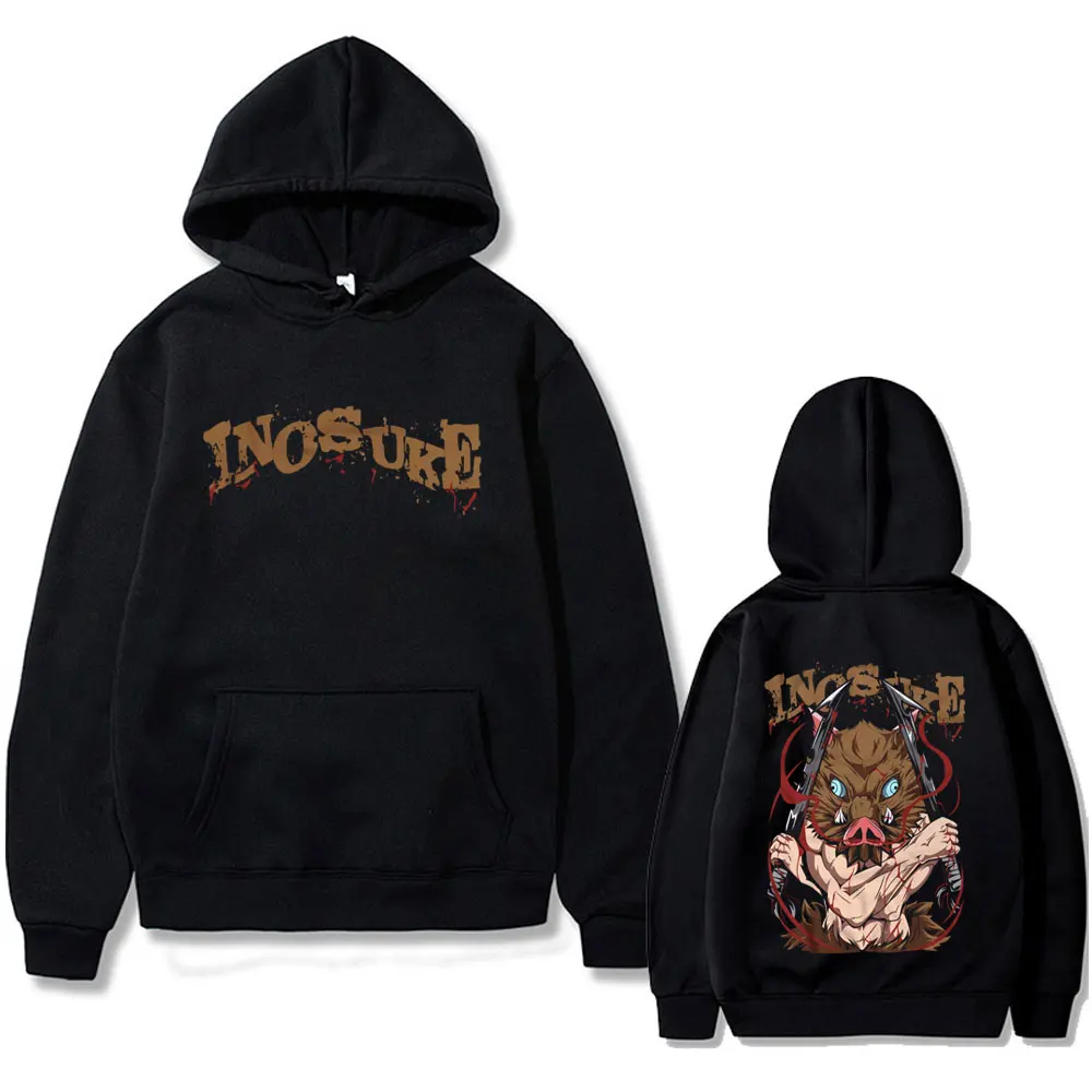 

Anime Demon Slayer Hoodie Kimetsu No Yaiba Hashibira Inosuke Sweatshirt Male Vintage Hoodies Men Women Casual Oversized Pullover