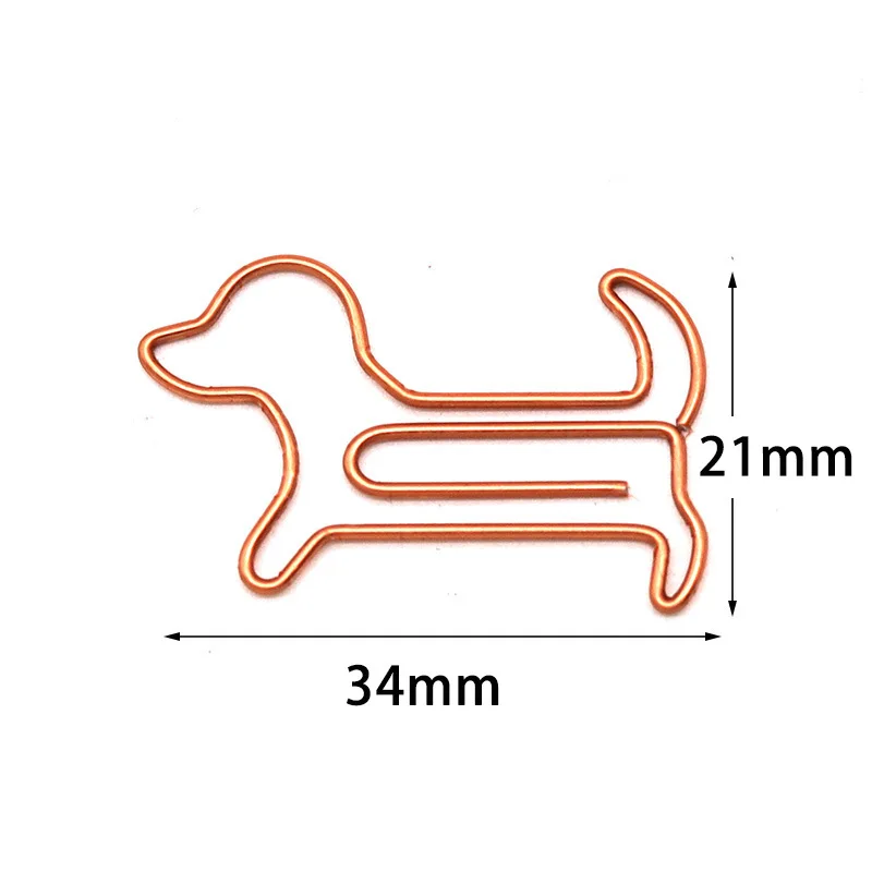 Puppy Paperclip Animal Shape Paper Clips Metal Iron Paper Clip Office Document Classification Pin Cute Bookmark For Planner