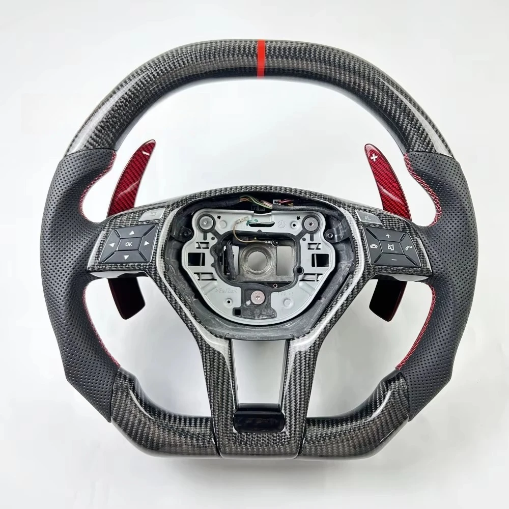 

Customize a true carbon fiber steering wheel for W204AMG C63AMG A45AMG sports steering wheel