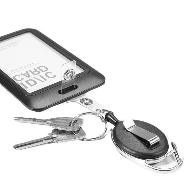 

Противоугонный брелок, металлическая легко тянущаяся пряжка, ремешок для бейджа, катушка, эластичный брелок для ключей, выдвижной зажим для карт, катушки для бейджей с защитой от потери