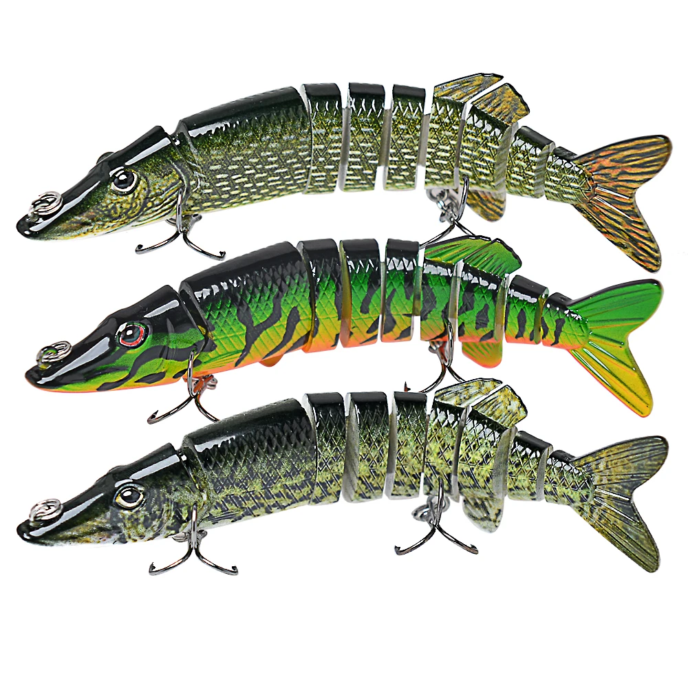 

12.6cm/19.6g Wobbler Fishing Lure Multi Jointed 9 Segments Artificial Hard Bait Swimbait Plastic Fishing Tackle For Bass Pike