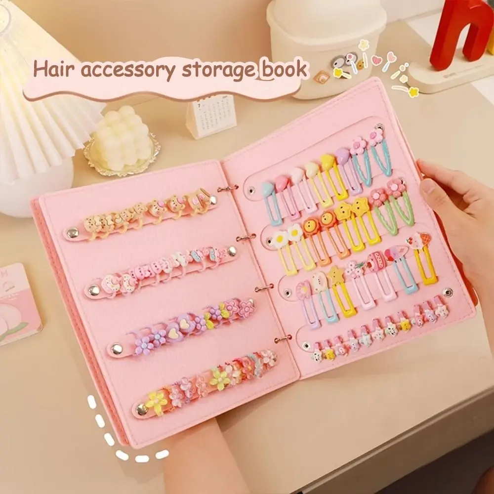 

Large Capacity Hair Accessories Storage Book Space Saving Foldable Hairpins Display Book Loose-leaf Hairband Storage Bag
