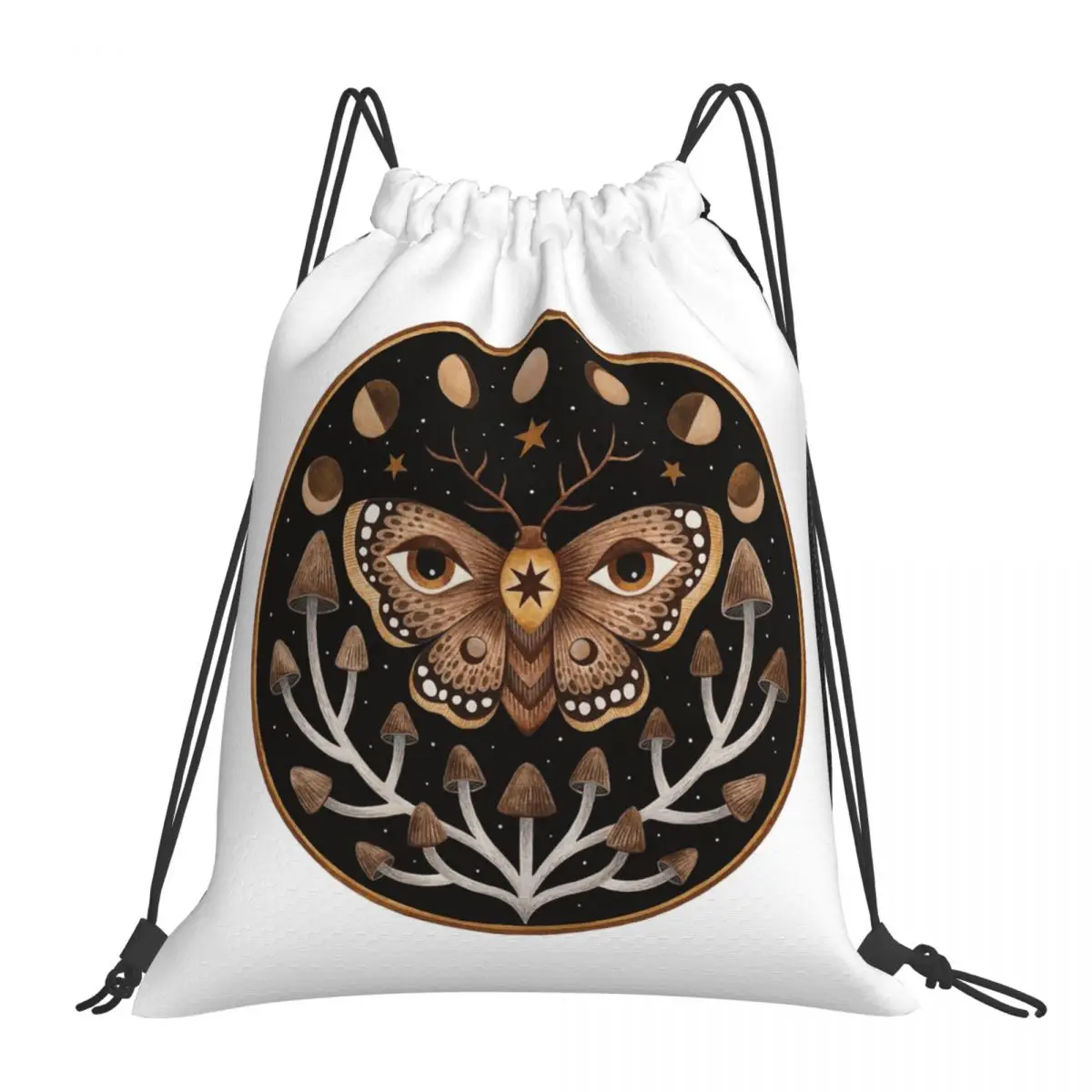 Forest Visions-mochila portátil con cordón para estudiantes, bolsa deportiva con bolsillo, a la moda, para libros y viajes