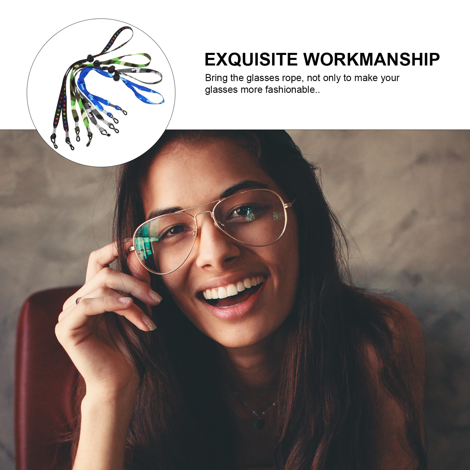 

4 шт. портативных ремешков для очков из прочного полиэстера, долговечные, с защитой от потери, для крепления солнцезащитных очков