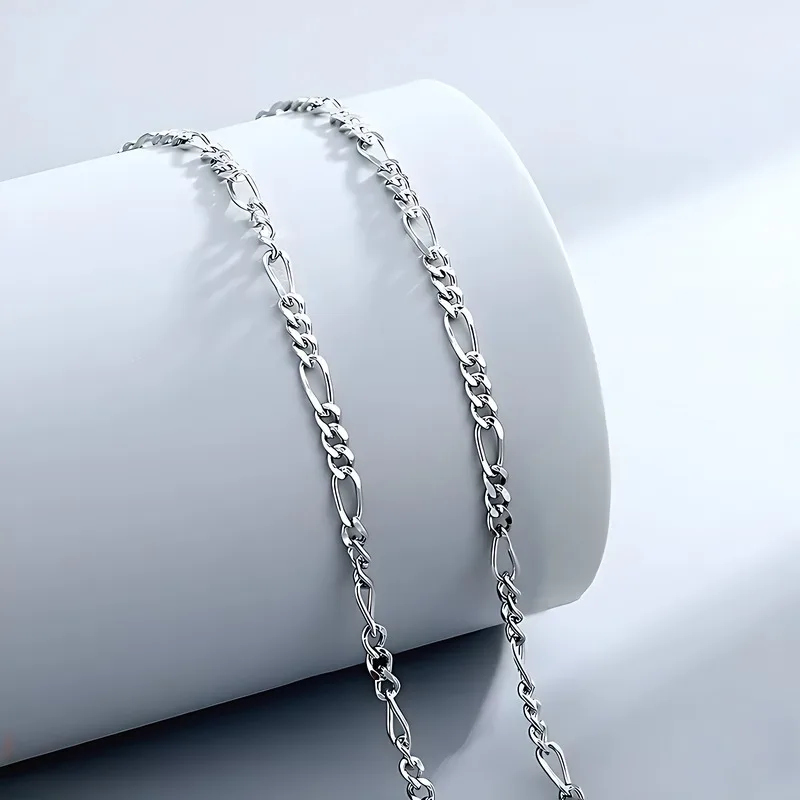 قلادة سلسلة فيجارو للجنسين، مادة معدنية متينة، طراز كلاسيكي، مثالية للحفلات اليومية، هدية للرجال والنساء، ديكور أنيق