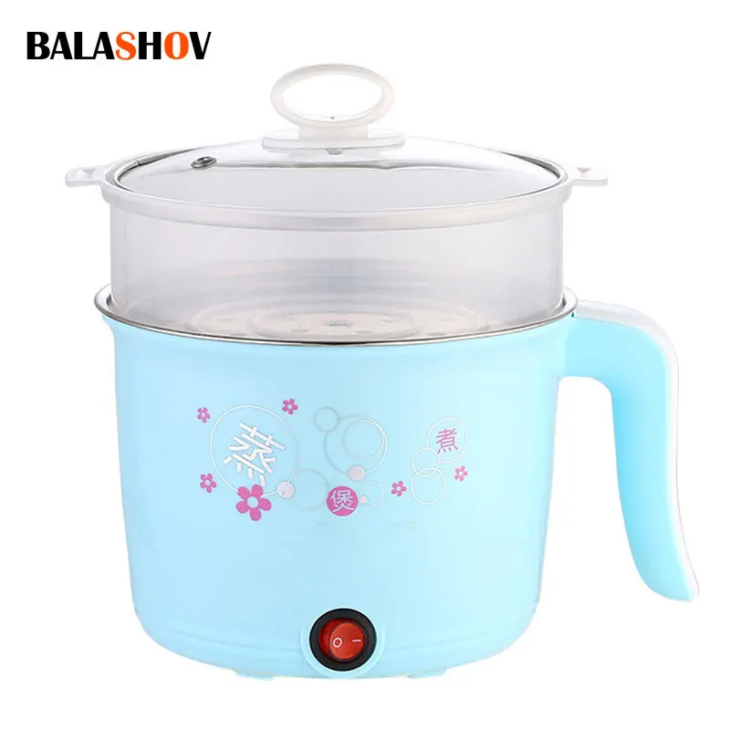 Mini Multifunction Electric Cooker Home Hot Pot 1-2 People Heating Pan Cooking Pot Machine Eu Plug Rice Cooker Appliances