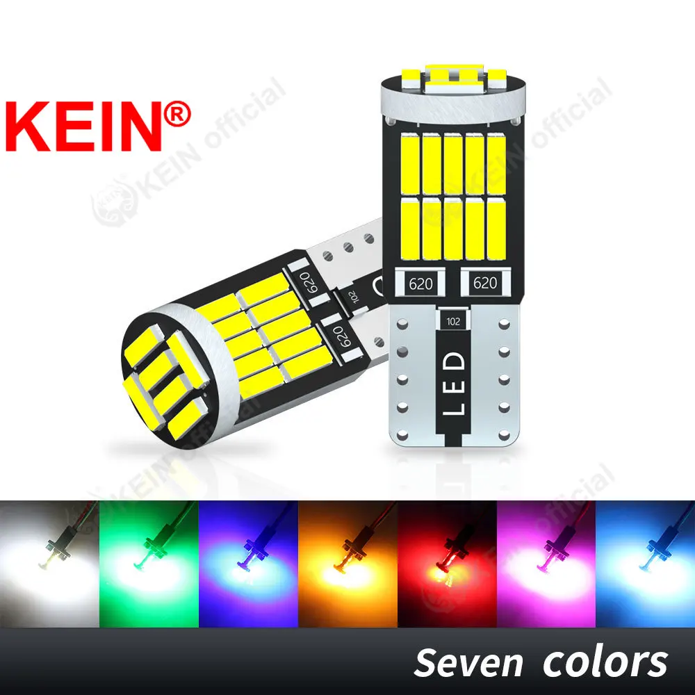 

KEIN 2PCS T10 Led Bulb W5W WY5W 194 5W5 26SMD Car License Plate Interior Reading Dome Light Parking Tail Signal Lamp 12V White