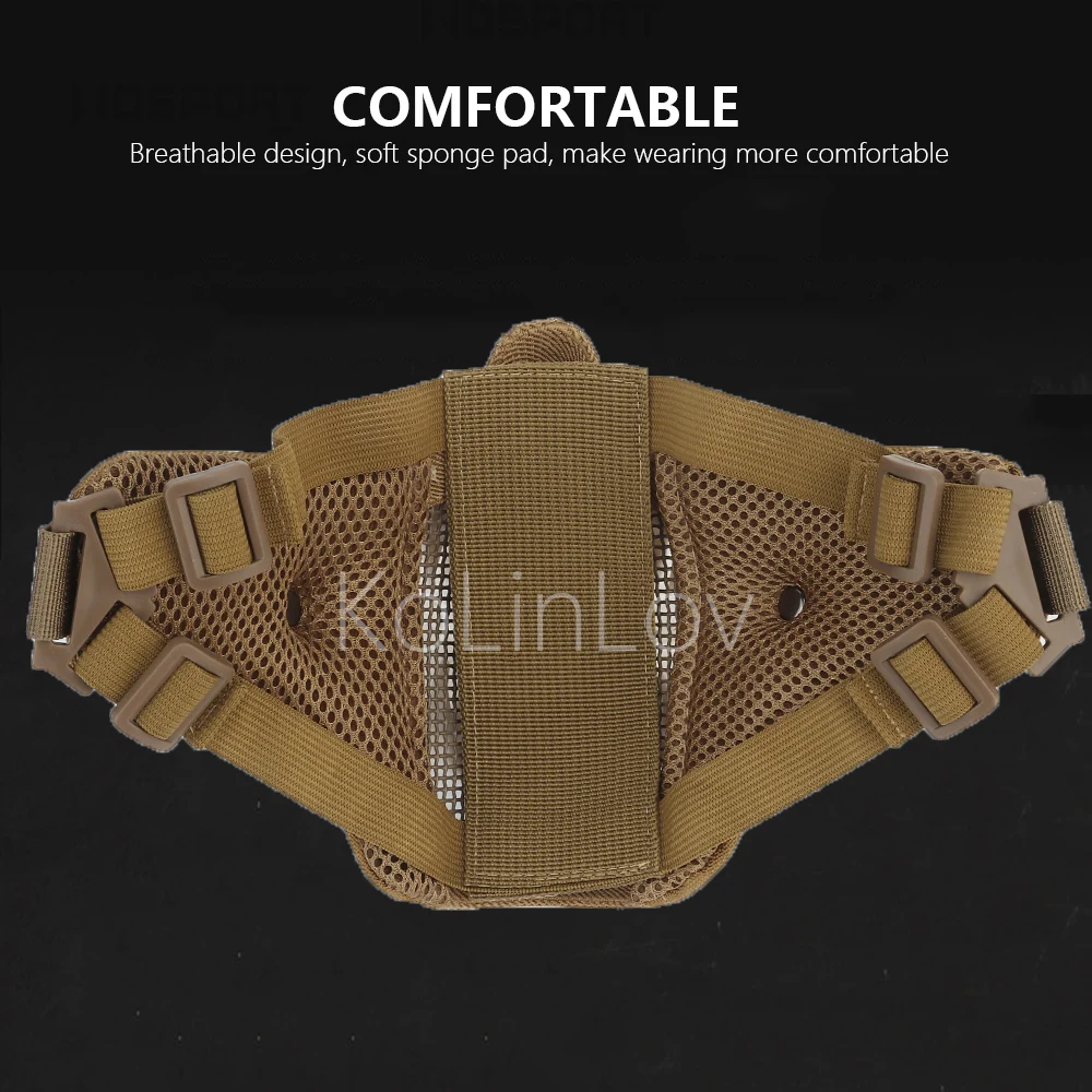 KOLINLOV máscara airsoft protección facial acero - imagen 5