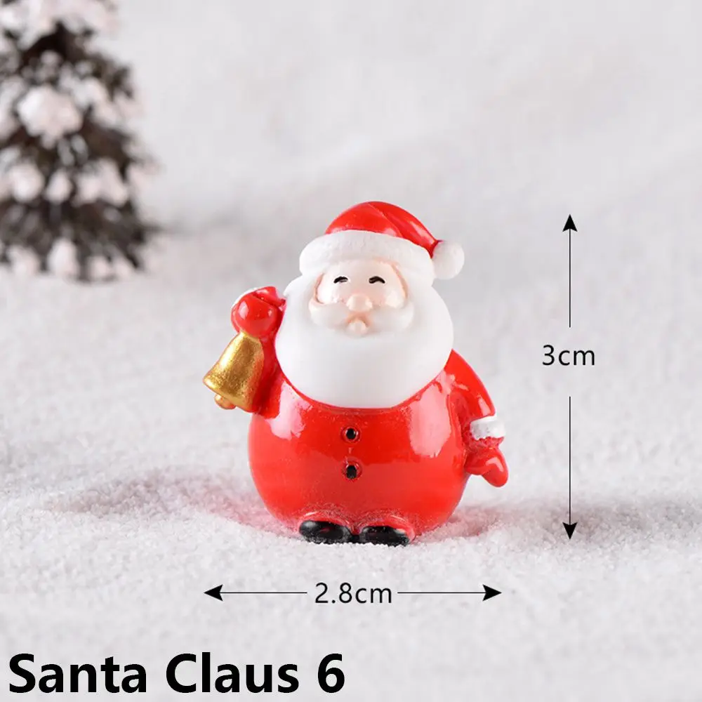 1PC Gift Micro Landscape Home Decor  House Christmas Decorations Snowman Figurine Xmas Ornament Mini Santa Claus