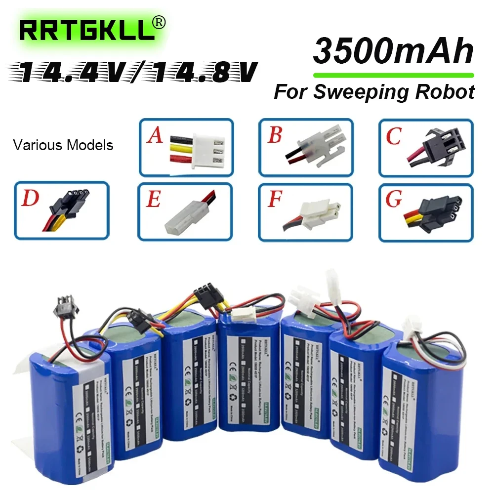 

14.8V 3500mAh Sweeping Robot Battery Replace for Polaris Imbegat BG800 Sweeper Rechargeable Battery Li Lon Battery