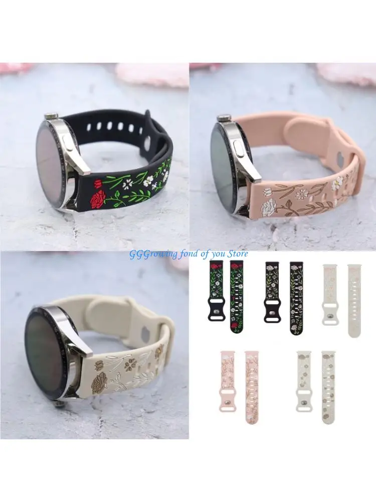 

H9EB Bracelets Belt Comfortable Band For Watch 7654 Adjustable Oil Proof Wrist Straps