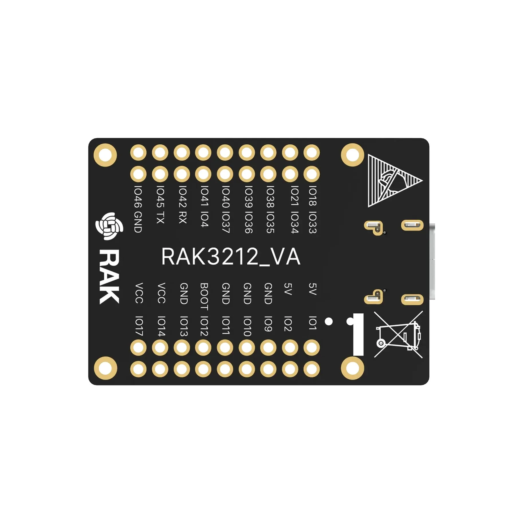 Płytka ewaluacyjna RAK3112 z ESP32-S3 i SX1262, oferująca łączność LoRa, WiFi i BLE do prototypowania IoT. — zdjęcie produktu 3