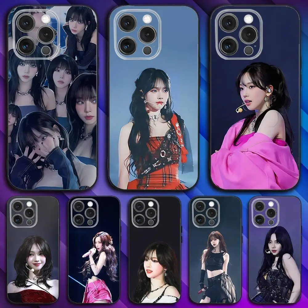 

K-Karina Remixes Singer Phone Case For iPhone 17,16,15,14,13,12,11,Pro,Max,Plus,X,XS,SE4,E,Mini,Soft Black Case