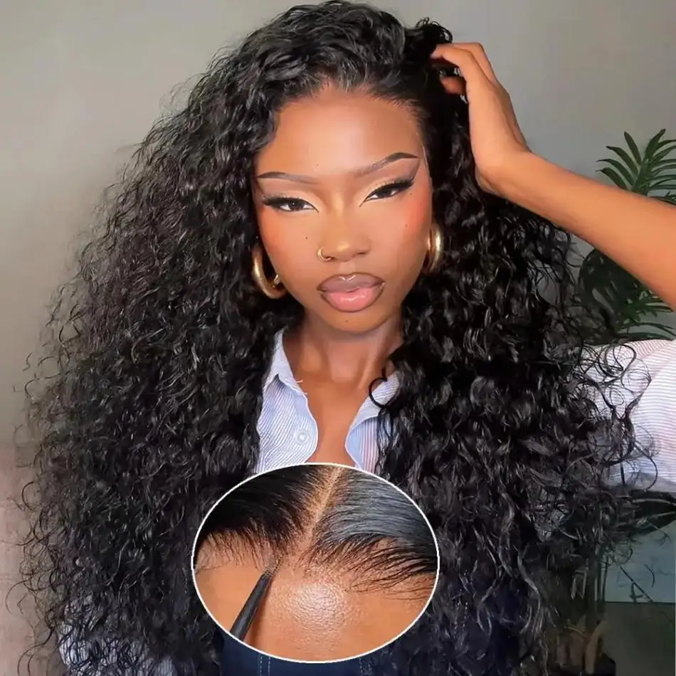 Glueless Wigs Human Hair Pre Plucked Pre Cut Curly Wig Lace Frontal Wig 5x5 Brazilian 30 Inch Closure Wig 4x4 Lace Front Wigs