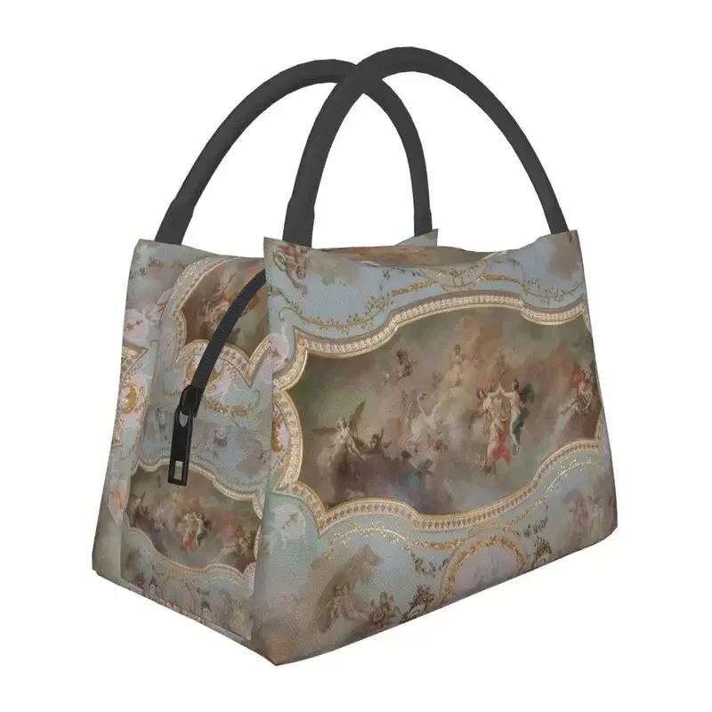 

Palace Ceiling Mural Lomonossov Oranienbaum Insulated Lunch Bag Outdoor Picnic Baroque Leakproof Thermal Cooler Lunch Box Women