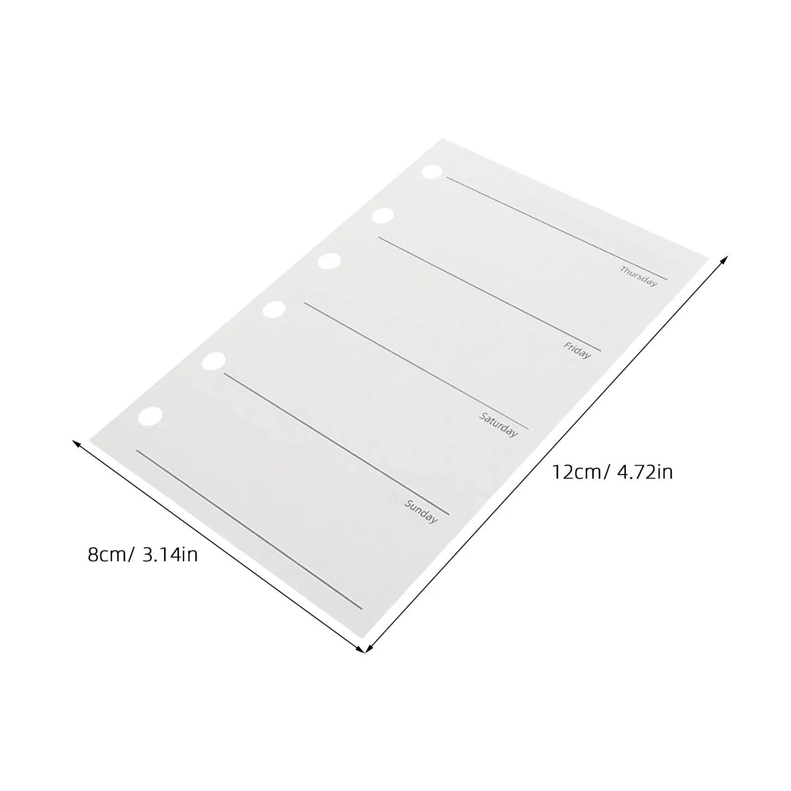 200Pcs A7 Weekly Planner Refills 4.7x3.1 Inch 120Gsm Bleed-Resistant Blank Weekly Schedule Sheets Flexible Creative Journaling