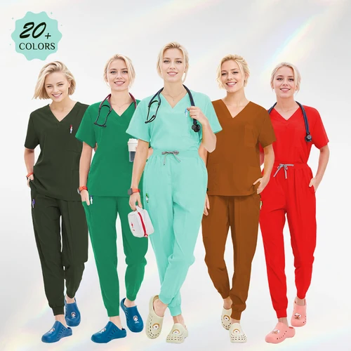 Uniformes médicos de verano para Hospital, ropa de trabajo para médico y enfermera, trajes de enfermería elásticos de 4 vías para clínica de mascotas, ropa de trabajo para dentista S21