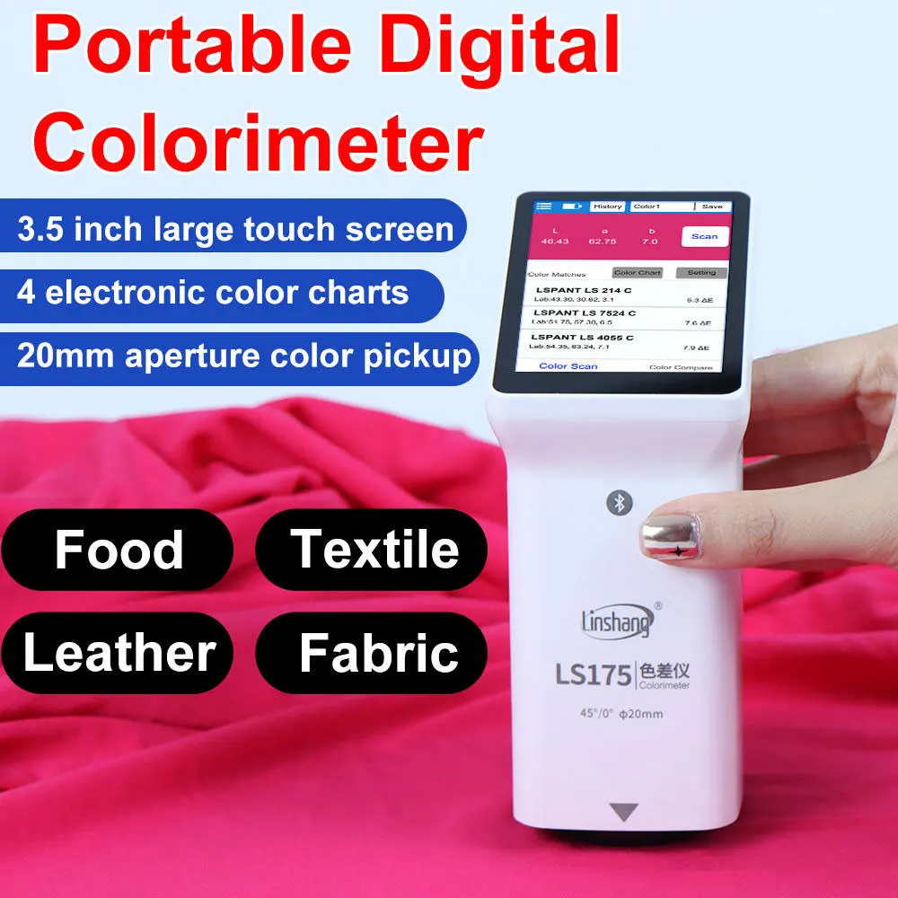 Handheld LS175 45°/0° Illumination geometry colorimeter with large 20mm measuring aperture 3.5-inch Touch Screen Color Checker