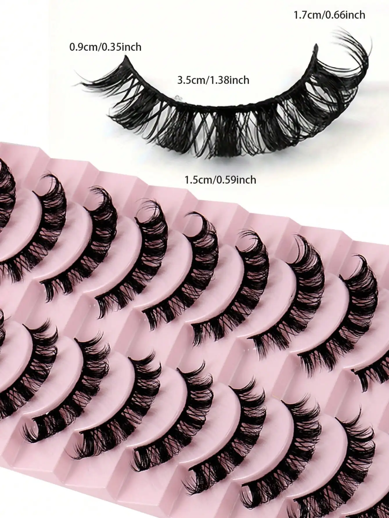 Russische Wimpern 10 Paare D-Curl Faux-Nerz-Wimpern Natürliche Flauschige Dichte 3D Lange Wimpernverlängerung – Detail 4