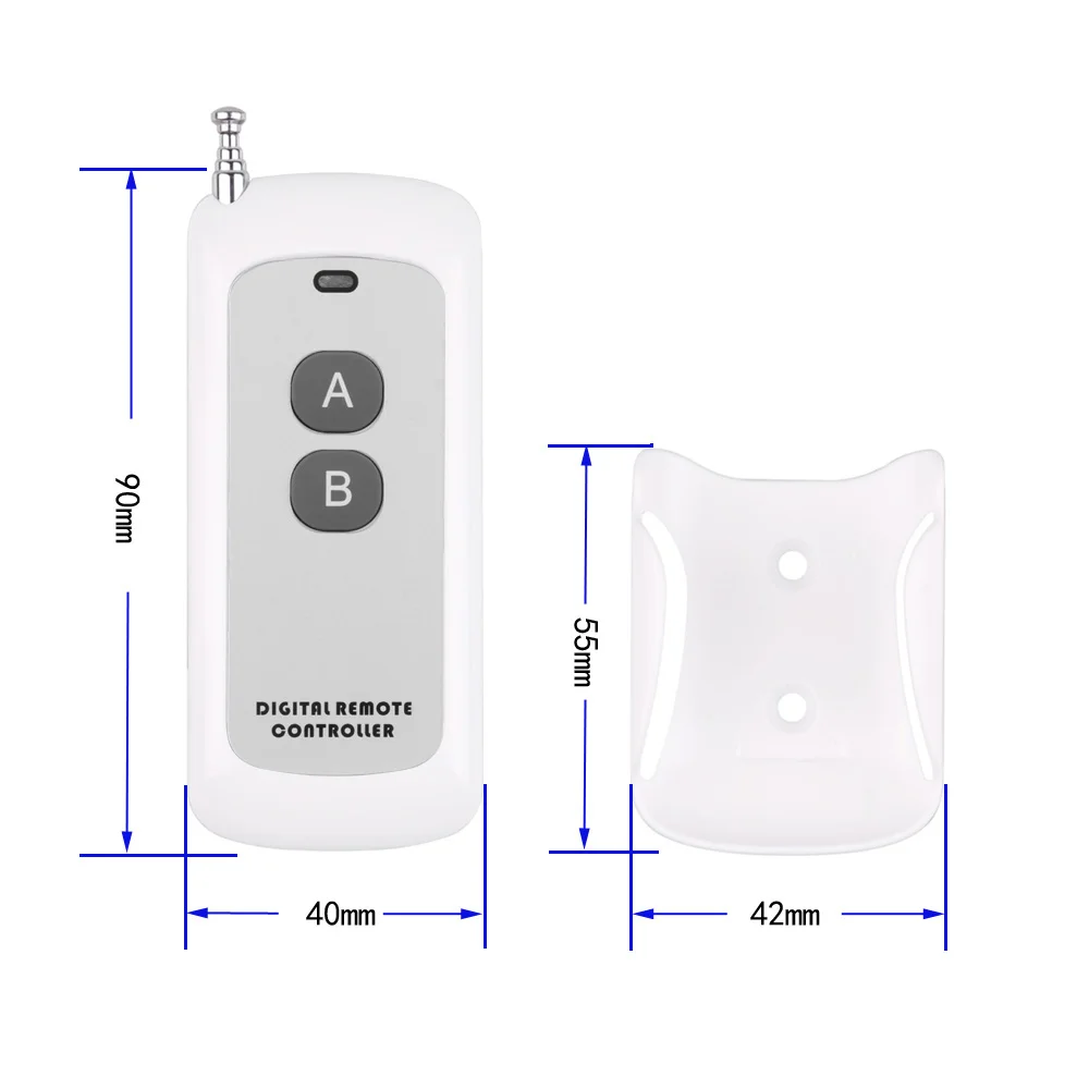 433Mhz Wireless RF Remote Control EV1527 Chip Transmitter 1 2 3 4 5 6 8 Keys Long Range For Smart Home Garage Door Opener