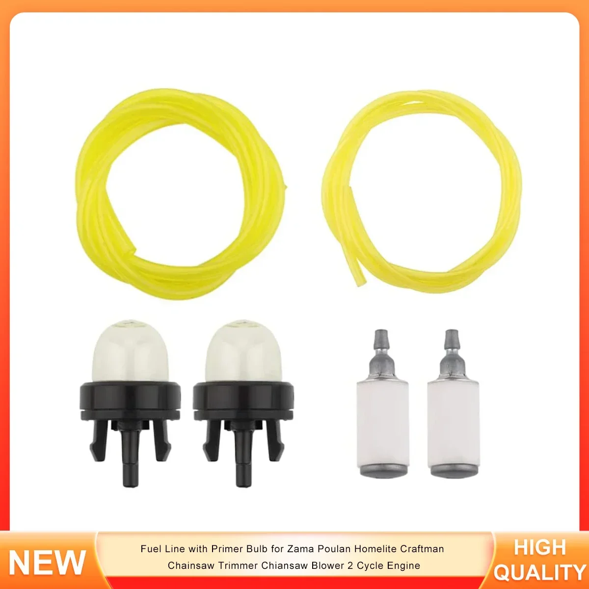 

Fuel Line with Primer Bulb for Zama Poulan Homelite Craftman Chainsaw Trimmer Chiansaw Blower 2 Cycle Engine